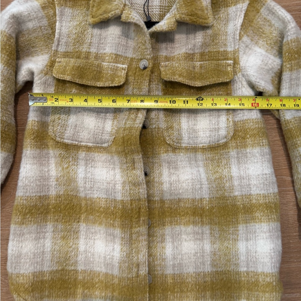 Zara Yellow Plaid Shacket Button Up - Picture 8 of 9